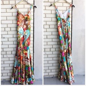 Niki Livas Floral Bead Mermaid Silk Formal